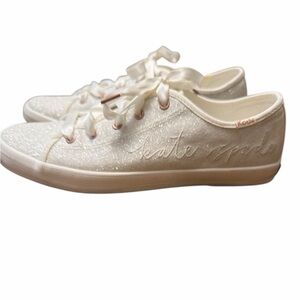 Keds x Kate Spade Champion Glitter Sneakers Women’s [5] White Ivory